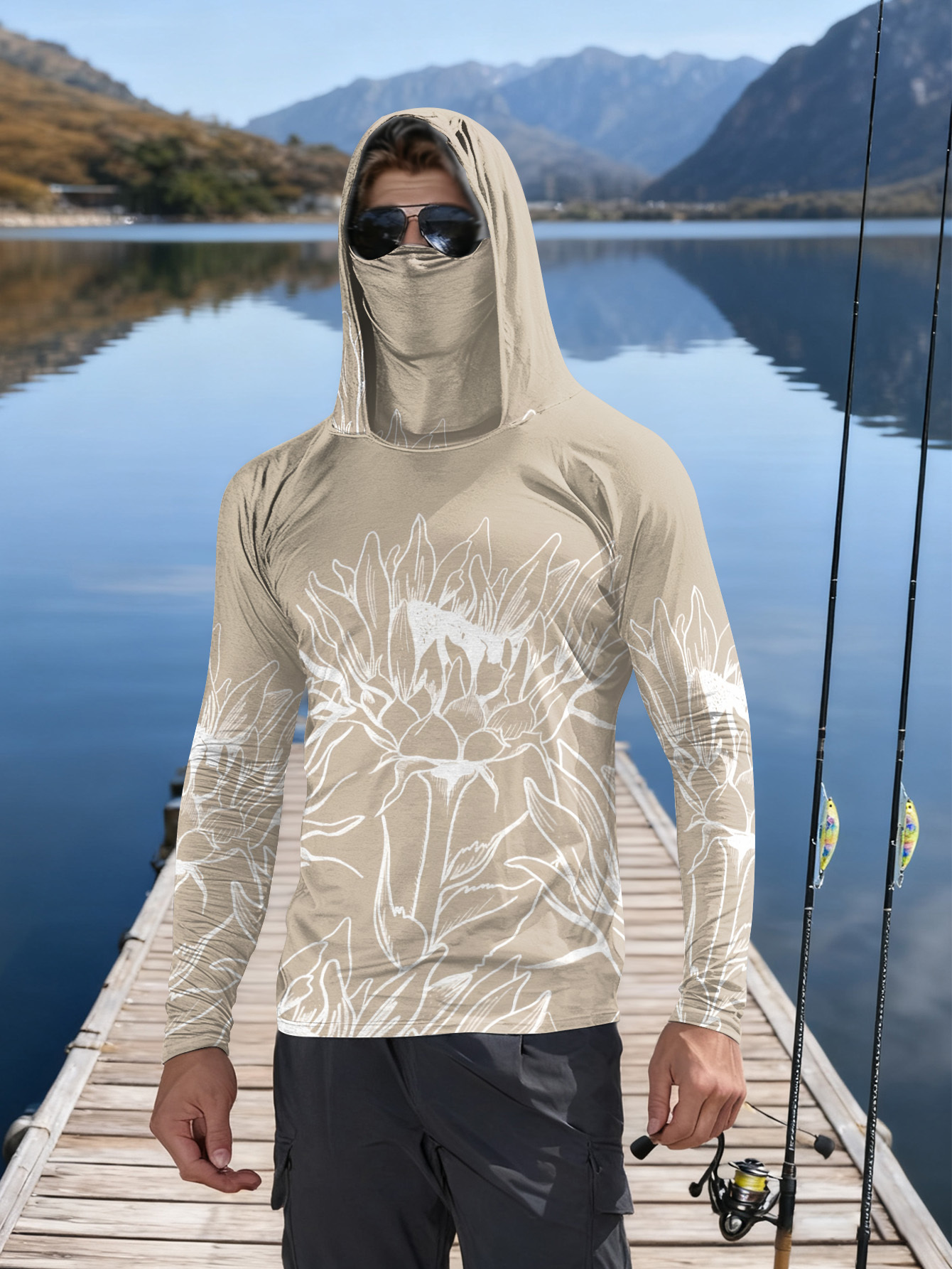 Outdoor Hunting Hoodie - Fishing Shirts Men Sun Protection Hoodie