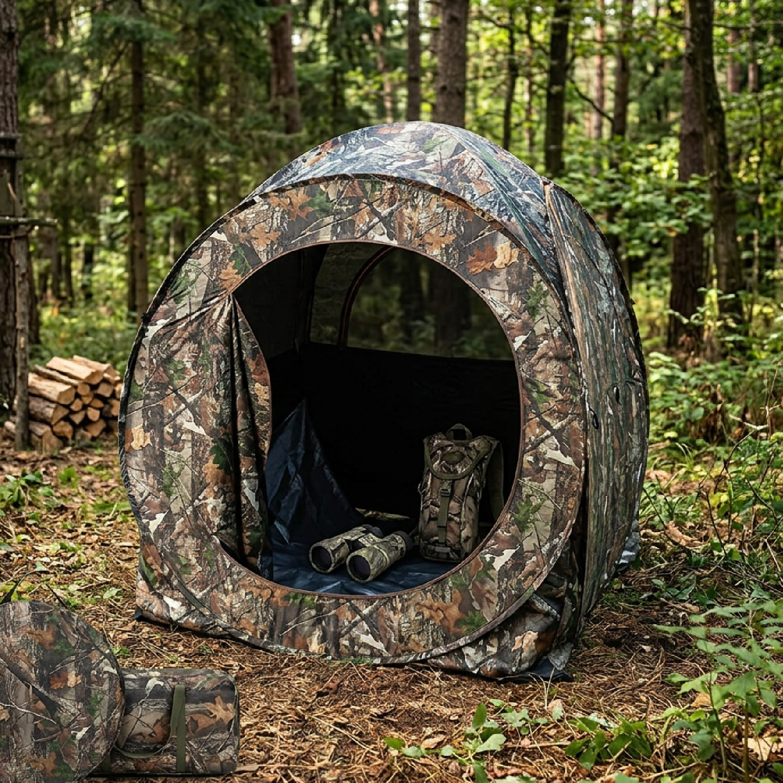 Hunting & Outdoor Supplies Vanderbijlpark - Camouflage Pop-Up Hunting Blind Ground Shelter