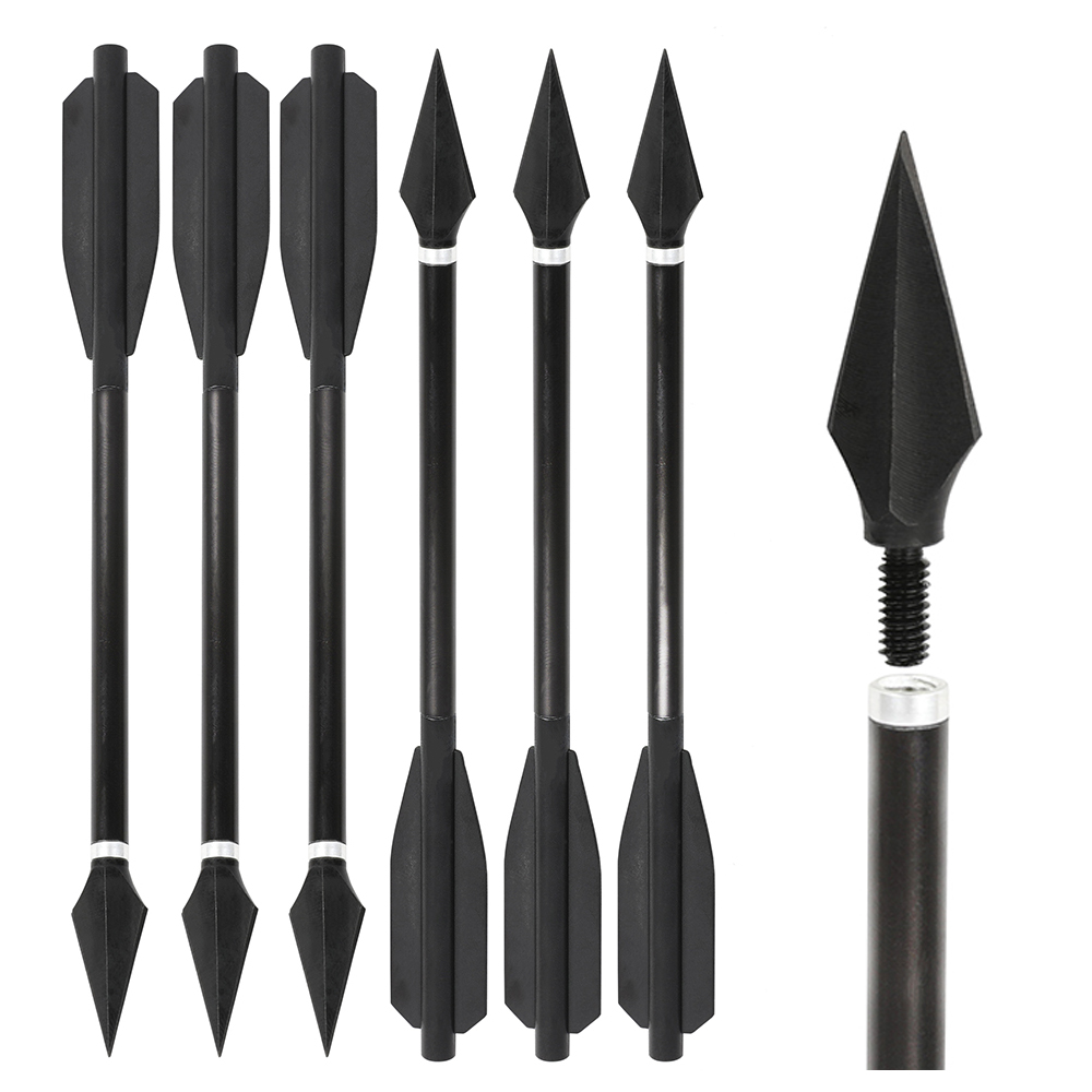 Crossbow Bolt Broadhead - 6/12pcs Crossbow Arrows Aluminium Short Bolts