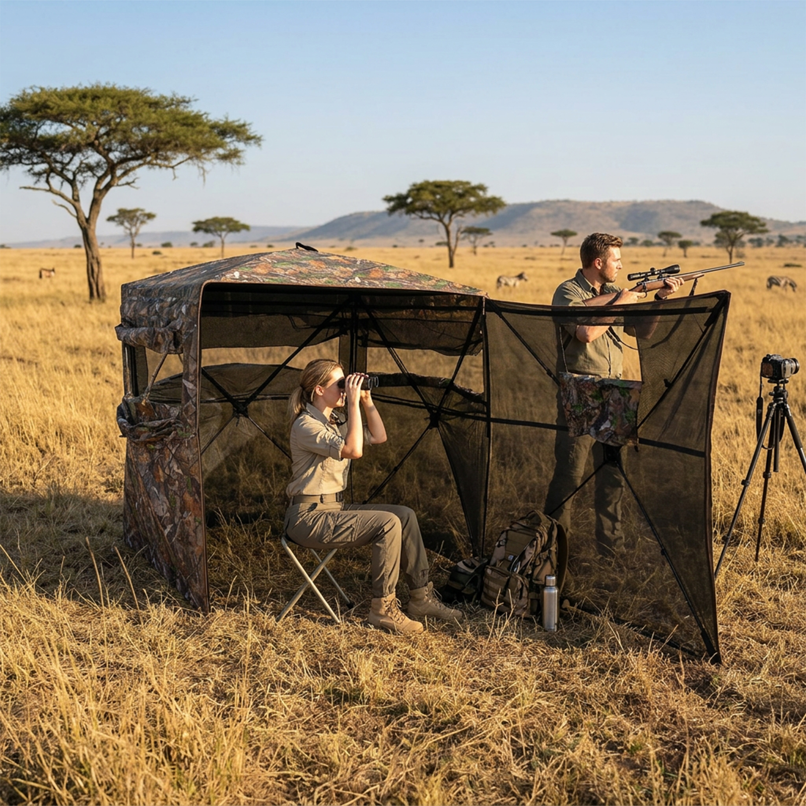 Hunting & Outdoor Supplies Vanderbijlpark - Camouflage Pop-Up Hunting Blind Easy Setup