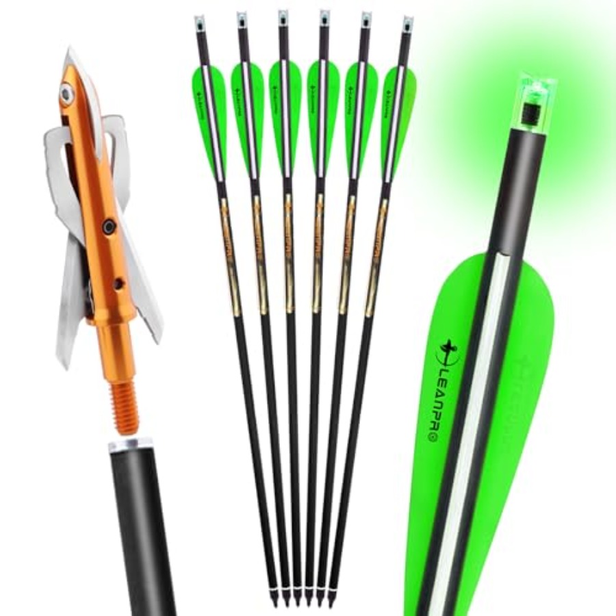 Crossbow Bolt Broadhead - 20 inch Carbon Crossbow Bolts for