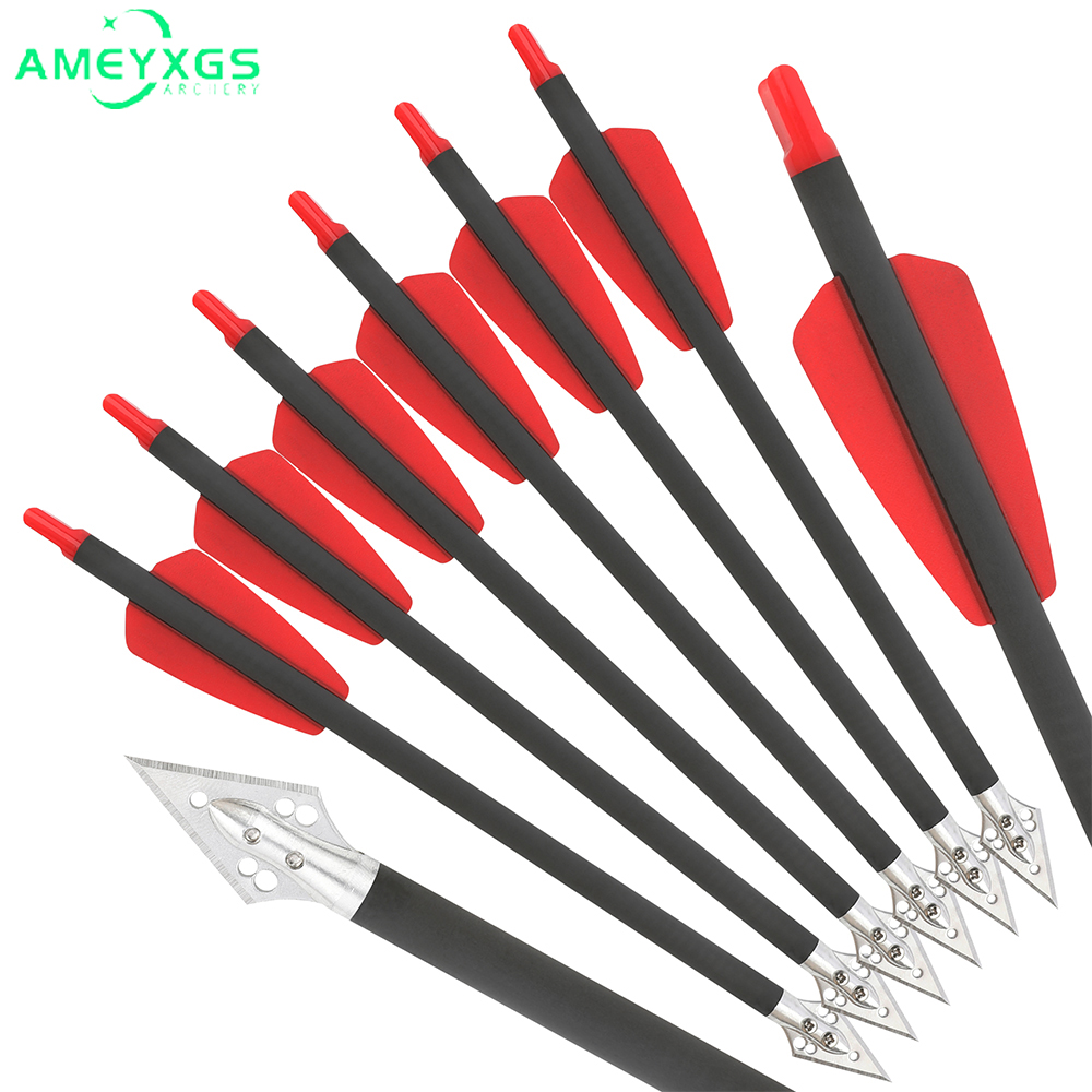 6/12pcs Pure Carbon Aluminium  - Crossbow Bolt Broadhead บทวิจารณ์และราคา