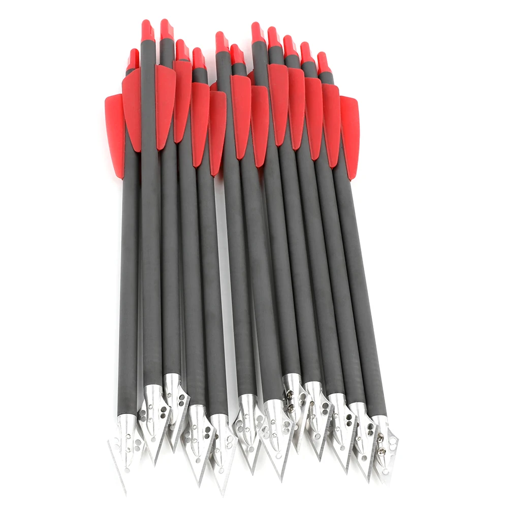 6/12pcs Pure Carbon Aluminium  - Crossbow Bolt Broadhead บทวิจารณ์และราคา