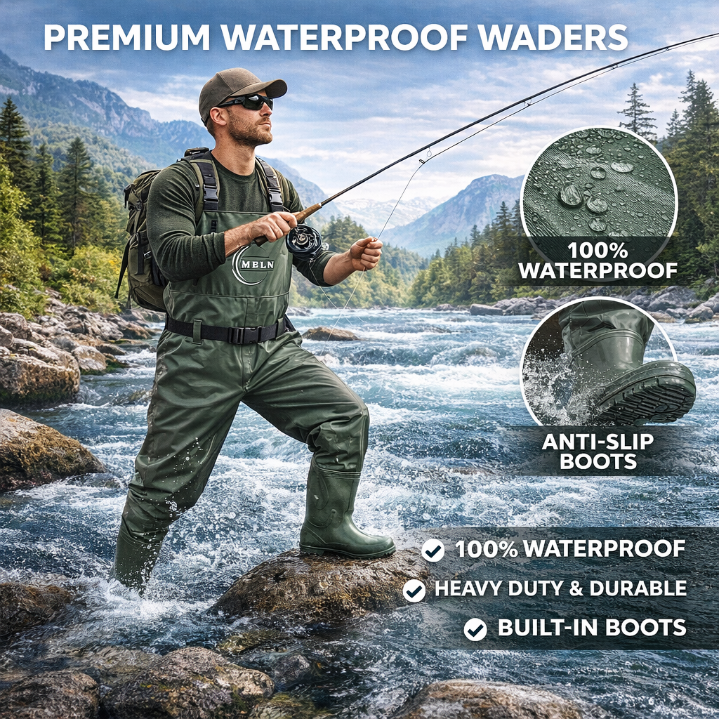 MBLN Fishing Chest Waders with - Fishing Waders Breathable บทวิจารณ์และราคา
