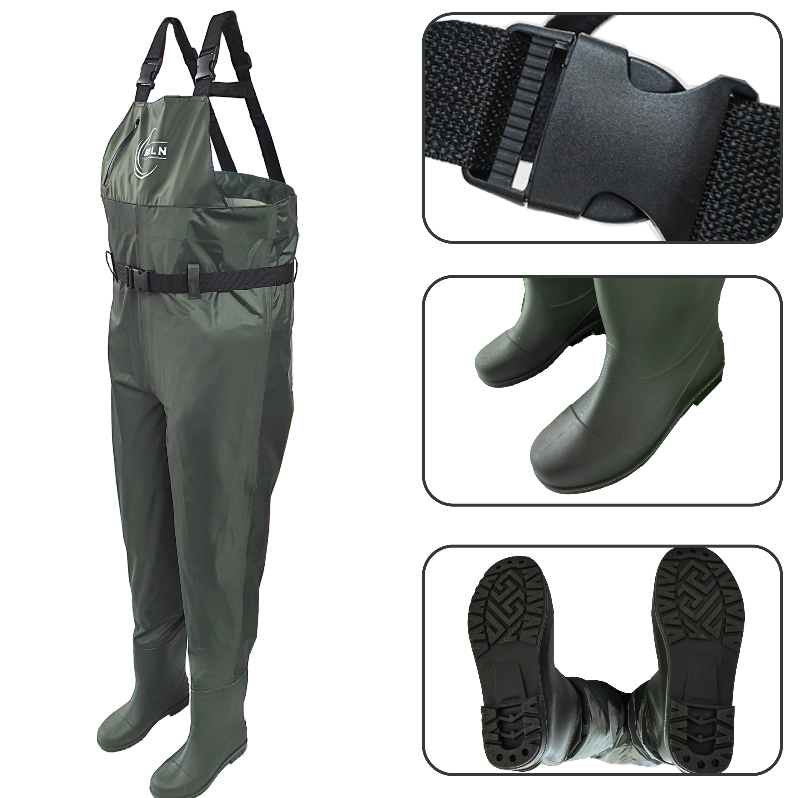 MBLN Fishing Chest Waders with - Fishing Waders Breathable บทวิจารณ์และราคา