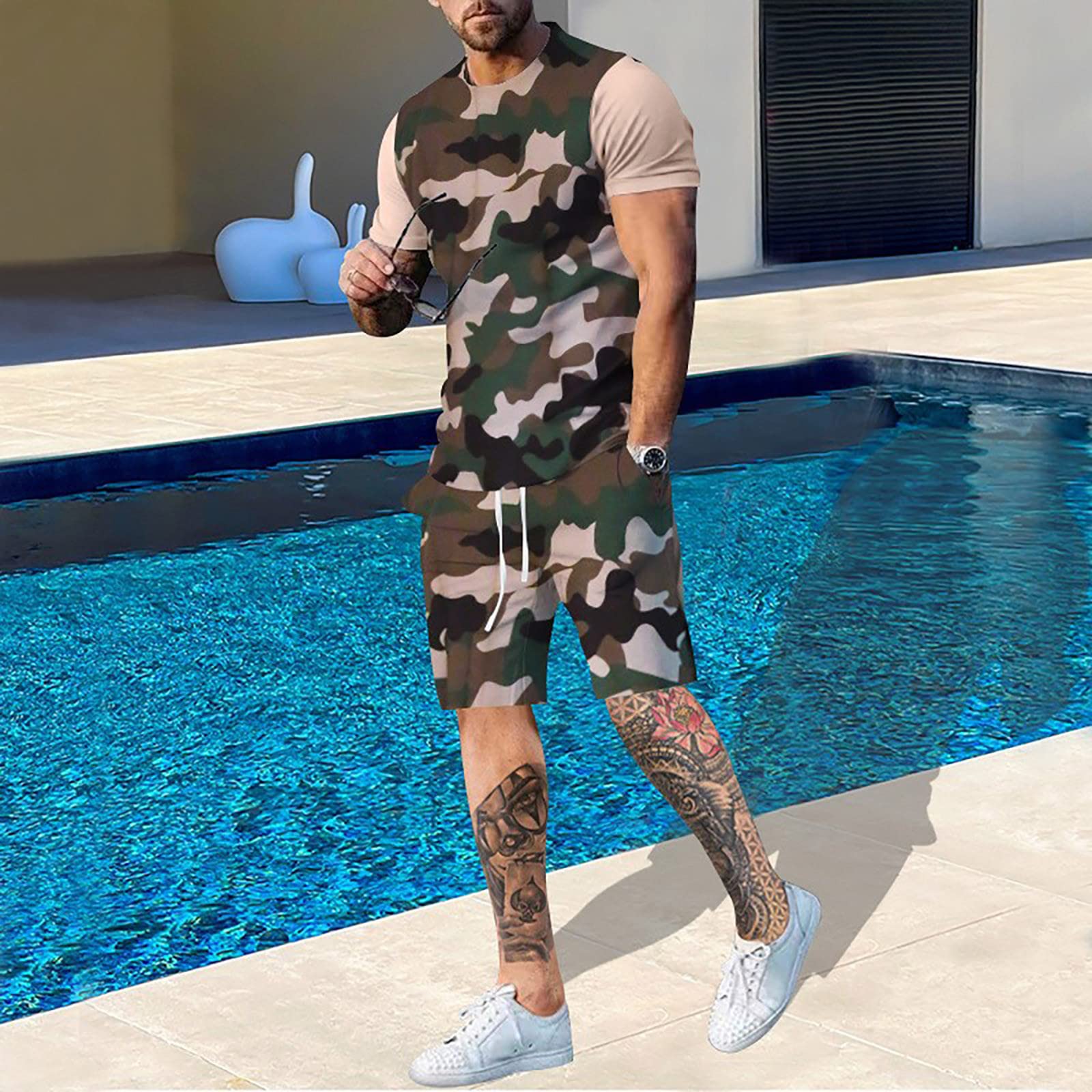 Summer Men Camouflage T shirt  - Outdoor Hunting Outfit บทวิจารณ์และราคา