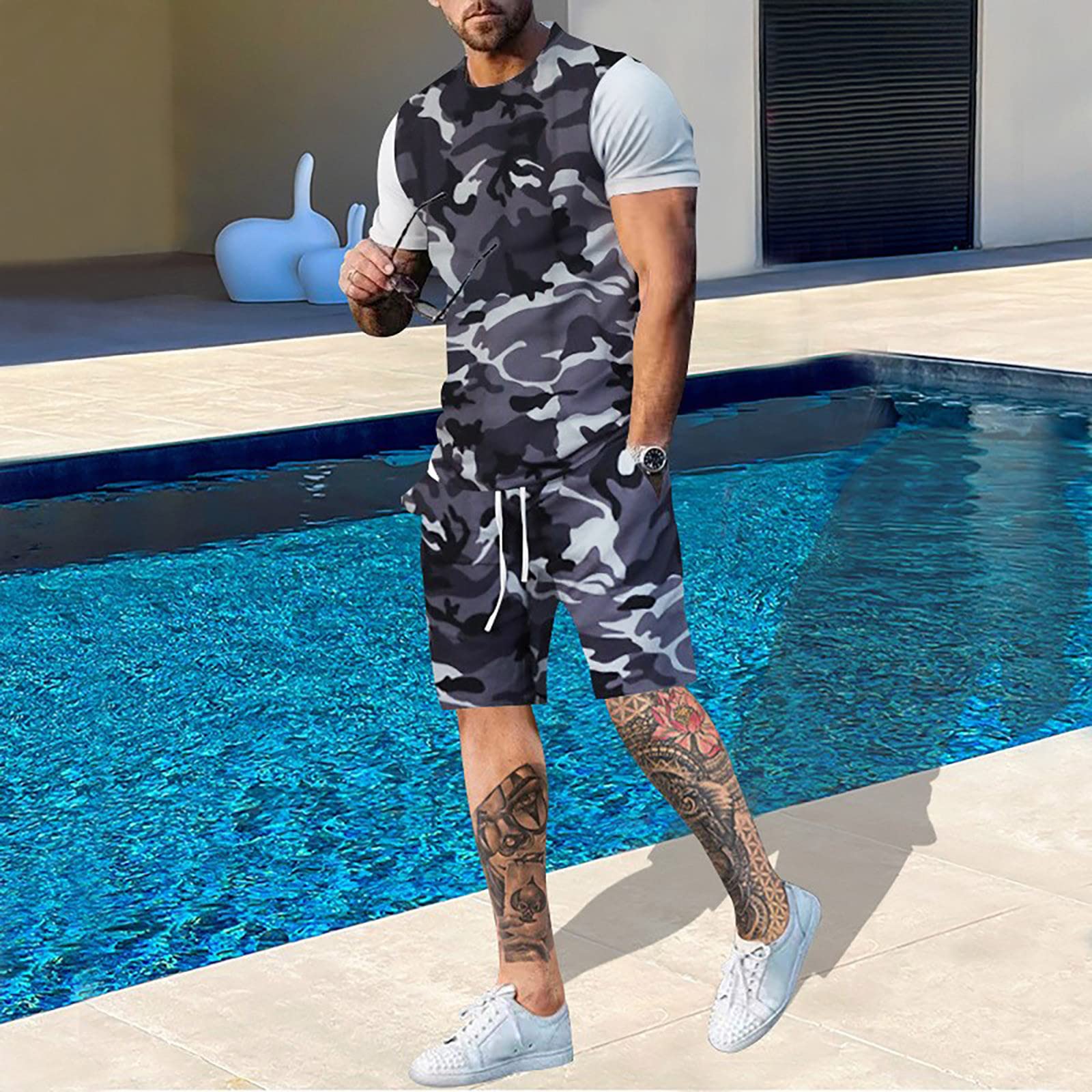 Summer Men Camouflage T shirt  - Outdoor Hunting Outfit บทวิจารณ์และราคา