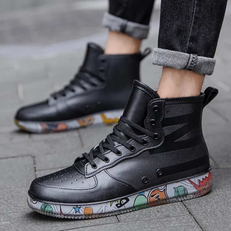 Men Rain Boots Fashion Trendy  - Fishing Waders Breathable บทวิจารณ์และราคา