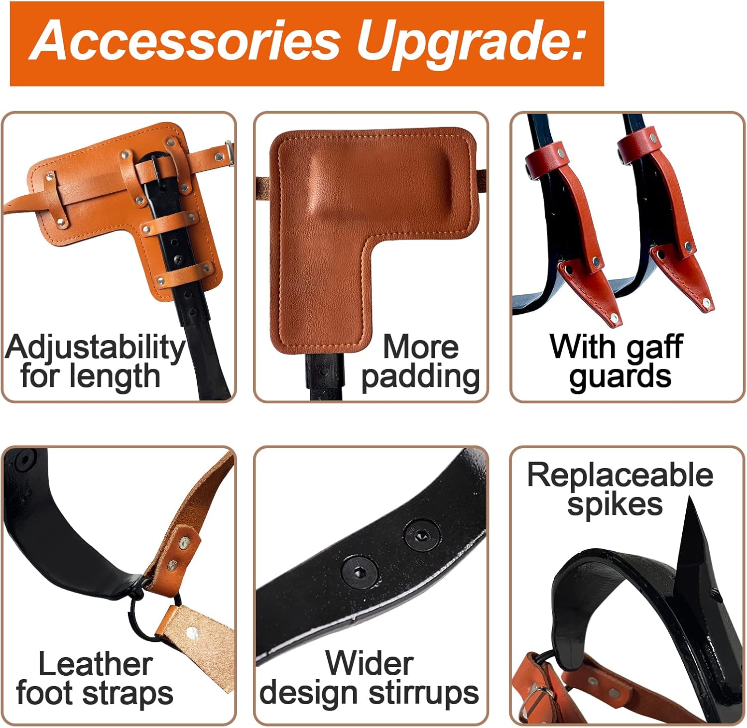 Upgraded Tree Climbing Spurs w - Hunting & Outdoor Supplies Vanderbijlpark บทวิจารณ์และราคา