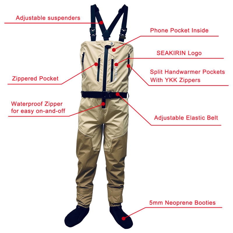 Zip-front Breathable Stout Che - Fishing Waders Breathable บทวิจารณ์และราคา