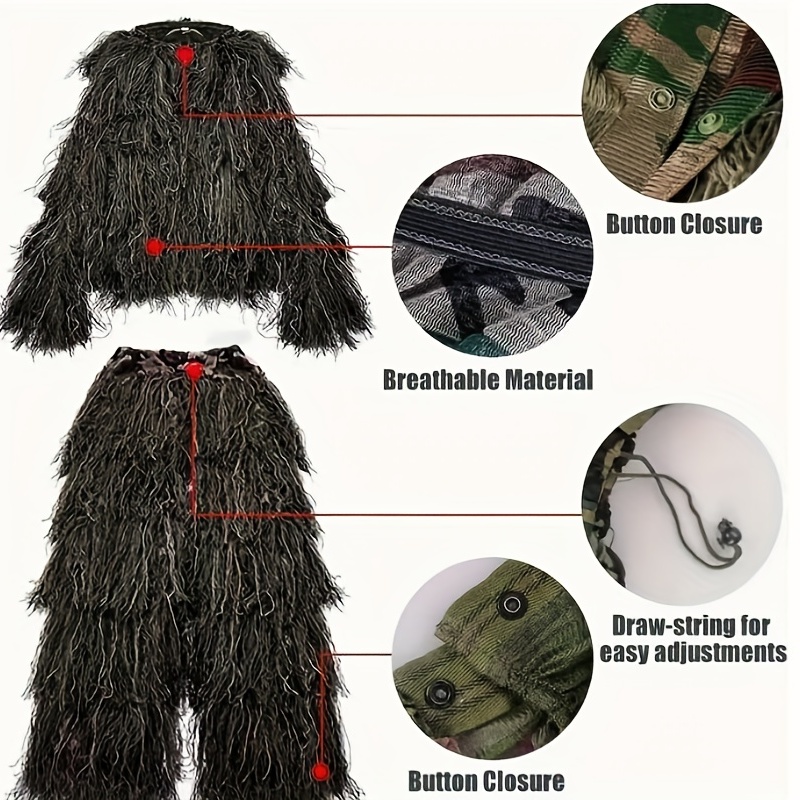 5-in-1 Camouflage Ghillie Suit - Outdoor Hunting Photography บทวิจารณ์และราคา
