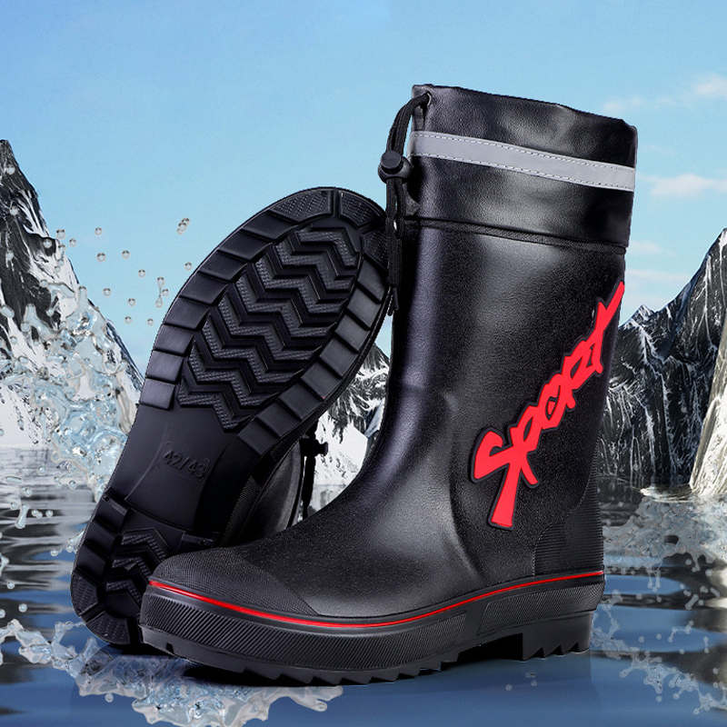 Mid-calf Rain Boots Men Slip-O - Fishing Waders Breathable บทวิจารณ์และราคา