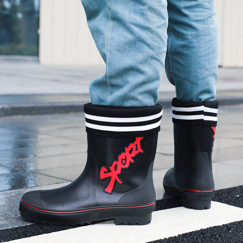 Mid-calf Rain Boots Men Slip-O - Fishing Waders Breathable บทวิจารณ์และราคา