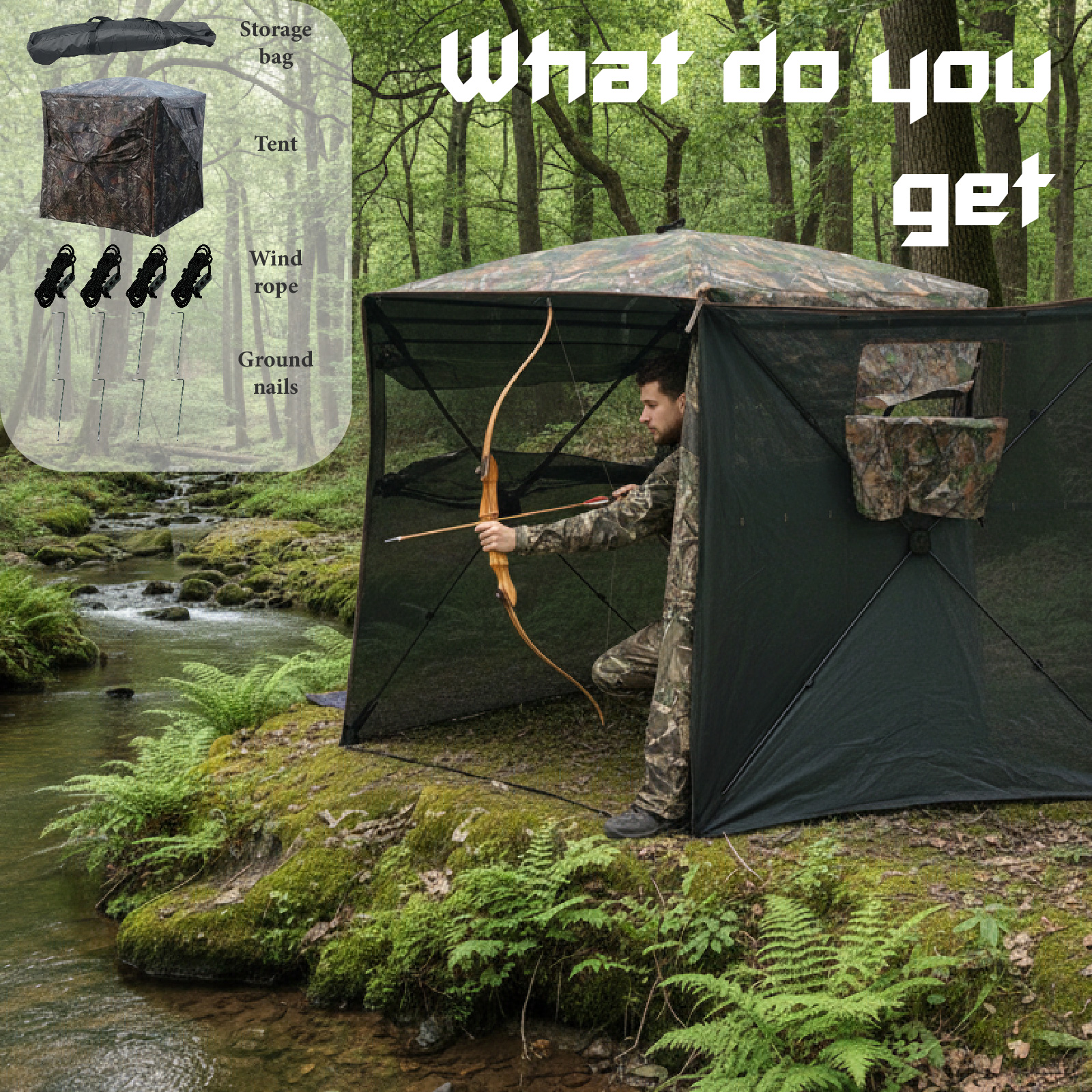 Camouflage Pop-Up Hunting Blin - Hunting & Outdoor Supplies Vanderbijlpark บทวิจารณ์และราคา