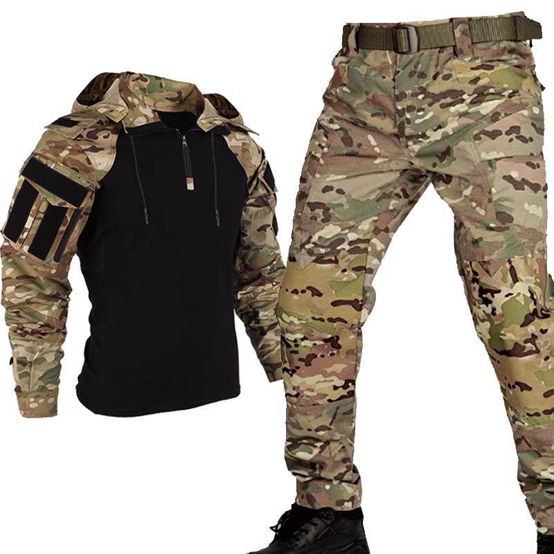 Men's Black Multicam Tactical  - Outdoor Hunting Outfit บทวิจารณ์และราคา