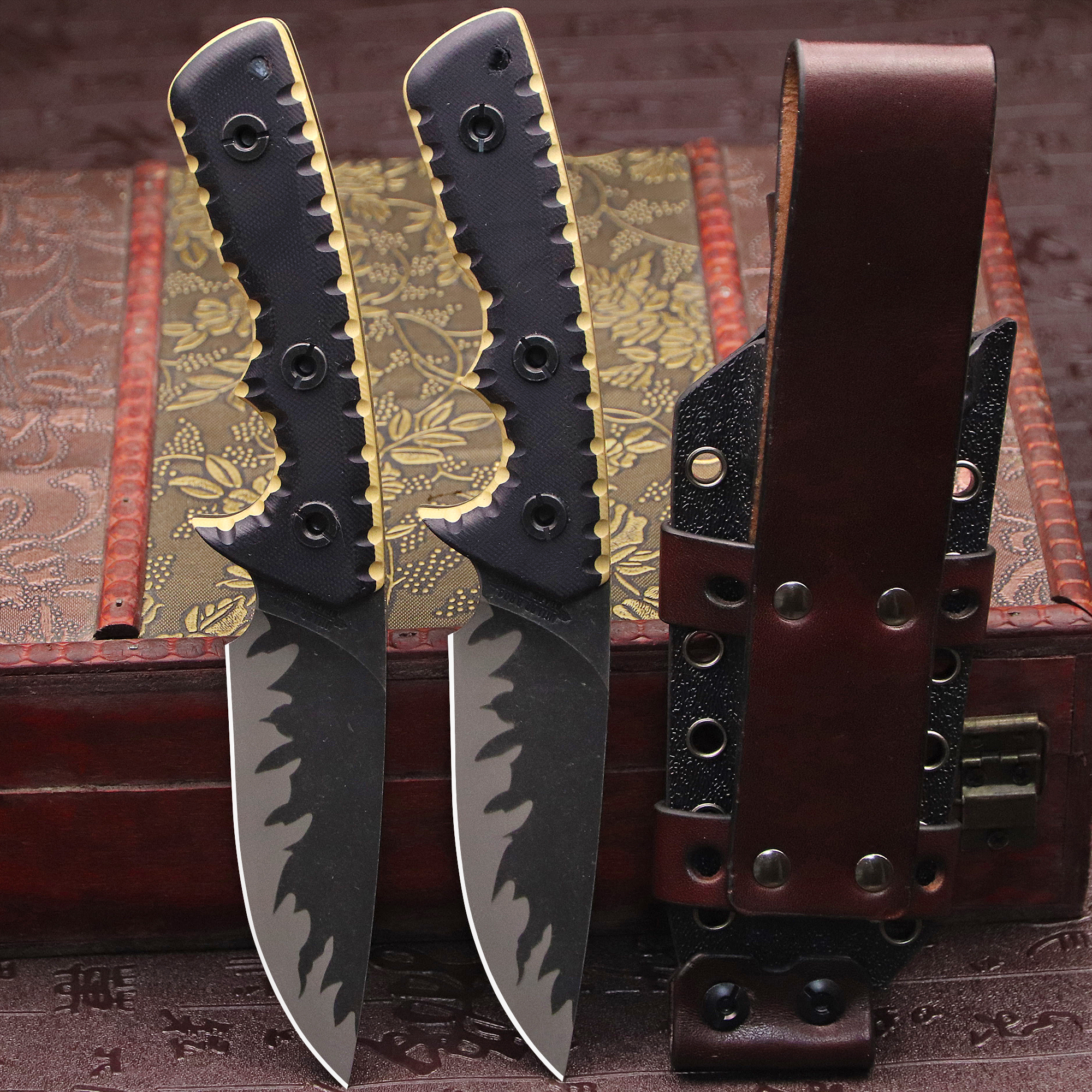 M-L (USA) DC53 Stone Washed Fu - Hunting Knife Outdoor Edge บทวิจารณ์และราคา