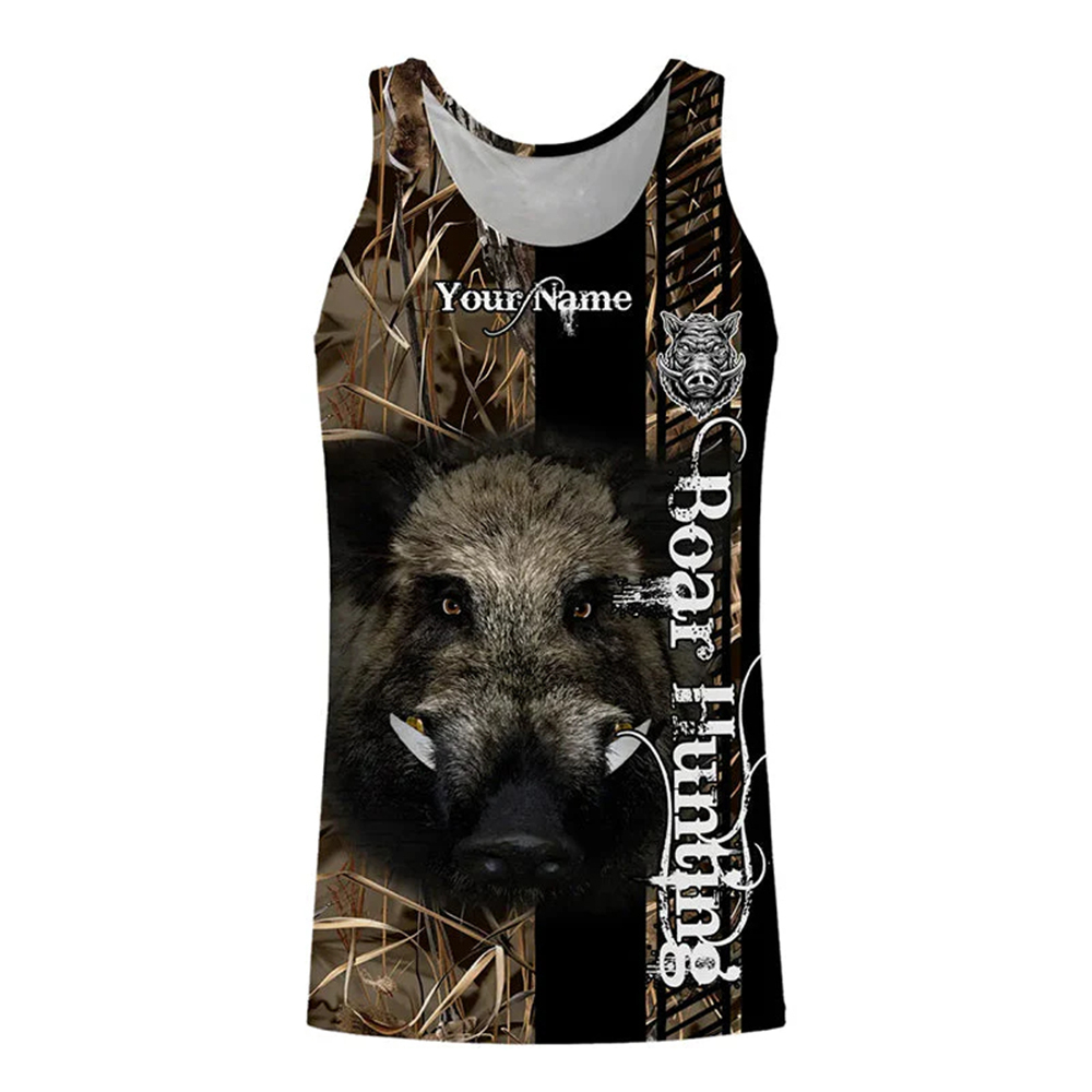 Custom Name Boar Hunter Tank T - Wildman Hunting & Outdoor Reviews บทวิจารณ์และราคา
