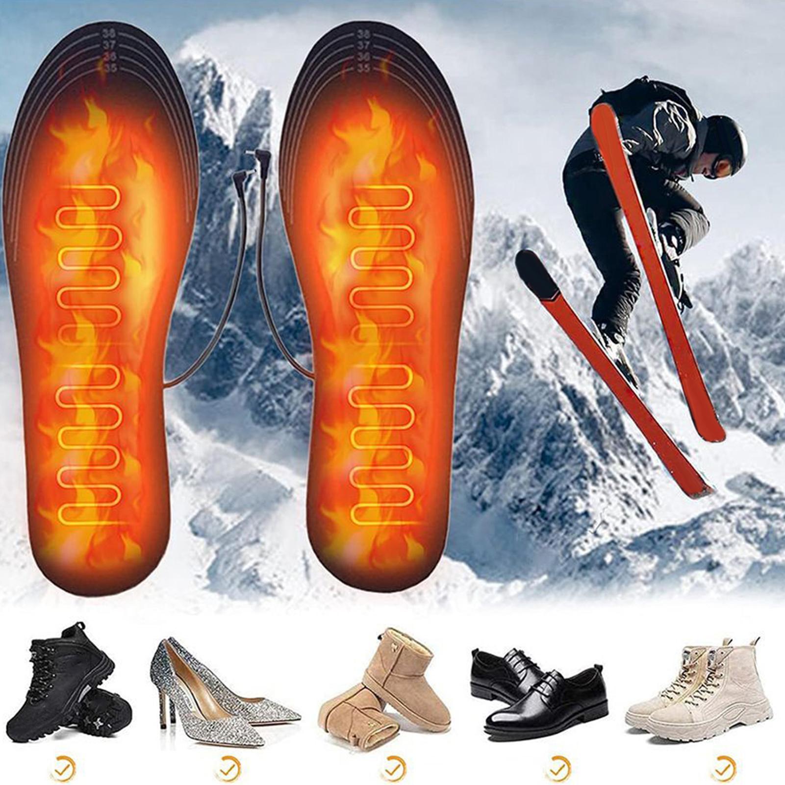 Heated Shoe Insoles Reusable U - Outdoor Hunting Boots For Men บทวิจารณ์และราคา