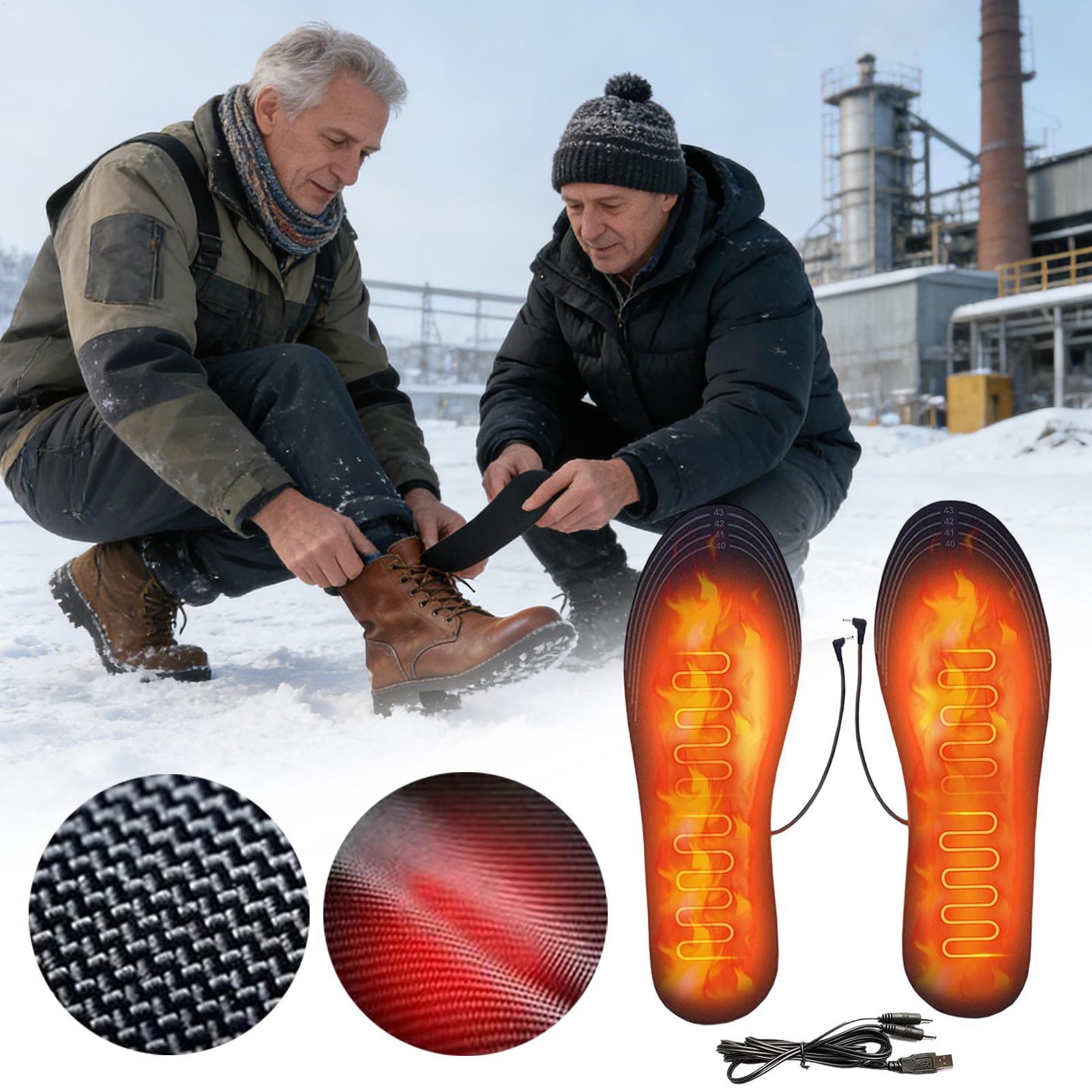 Heated Shoe Insoles Reusable U - Outdoor Hunting Boots For Men บทวิจารณ์และราคา
