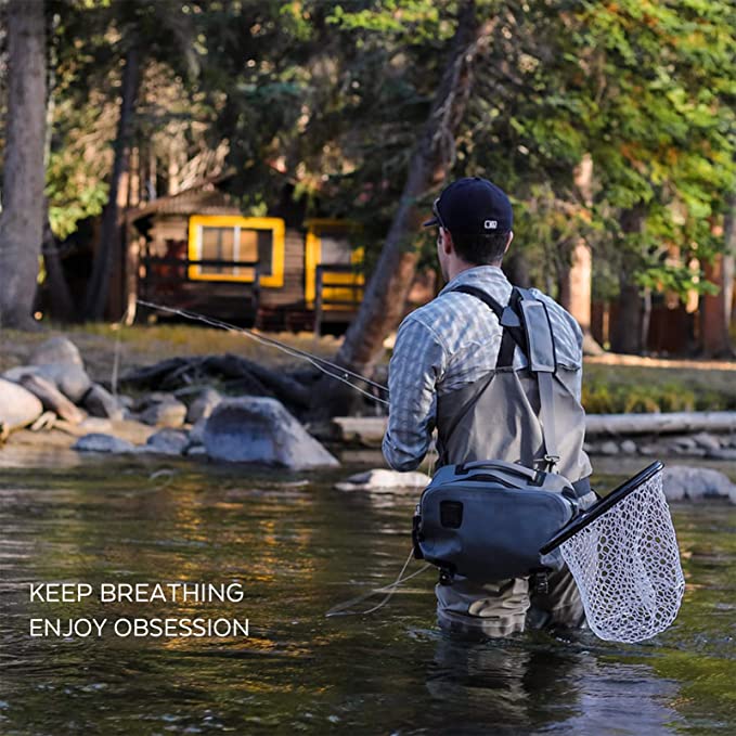 Men's Fly Fishing Waders Three - Fishing Waders Breathable บทวิจารณ์และราคา