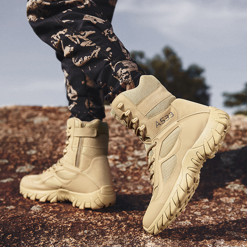 Men Tactical Boot Safety Anti- - Hunting Outdoor Brands บทวิจารณ์และราคา