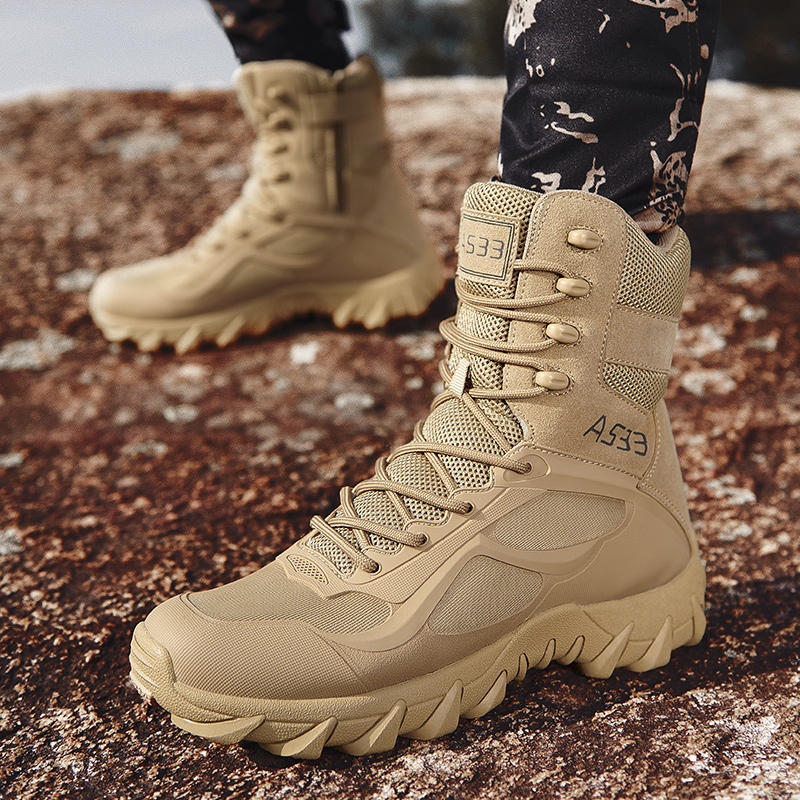 Men Tactical Boot Safety Anti- - Hunting Outdoor Brands บทวิจารณ์และราคา