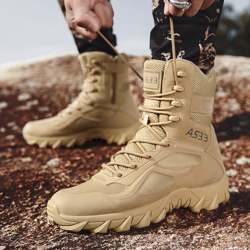 Men Tactical Boot Safety Anti- - Hunting Outdoor Brands บทวิจารณ์และราคา