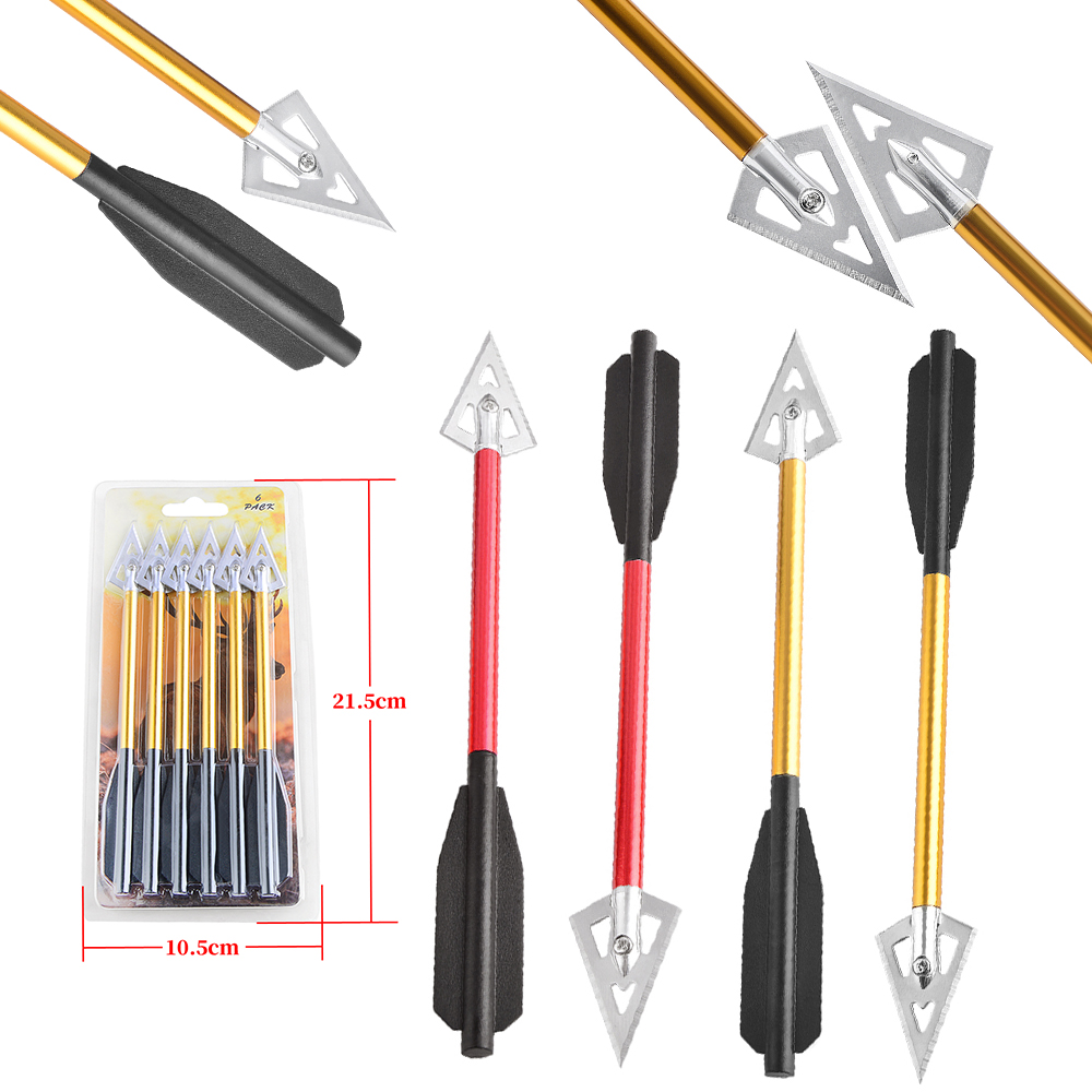 6/12pcs Short Arrow Aluminum C - Crossbow Bolt Broadhead บทวิจารณ์และราคา