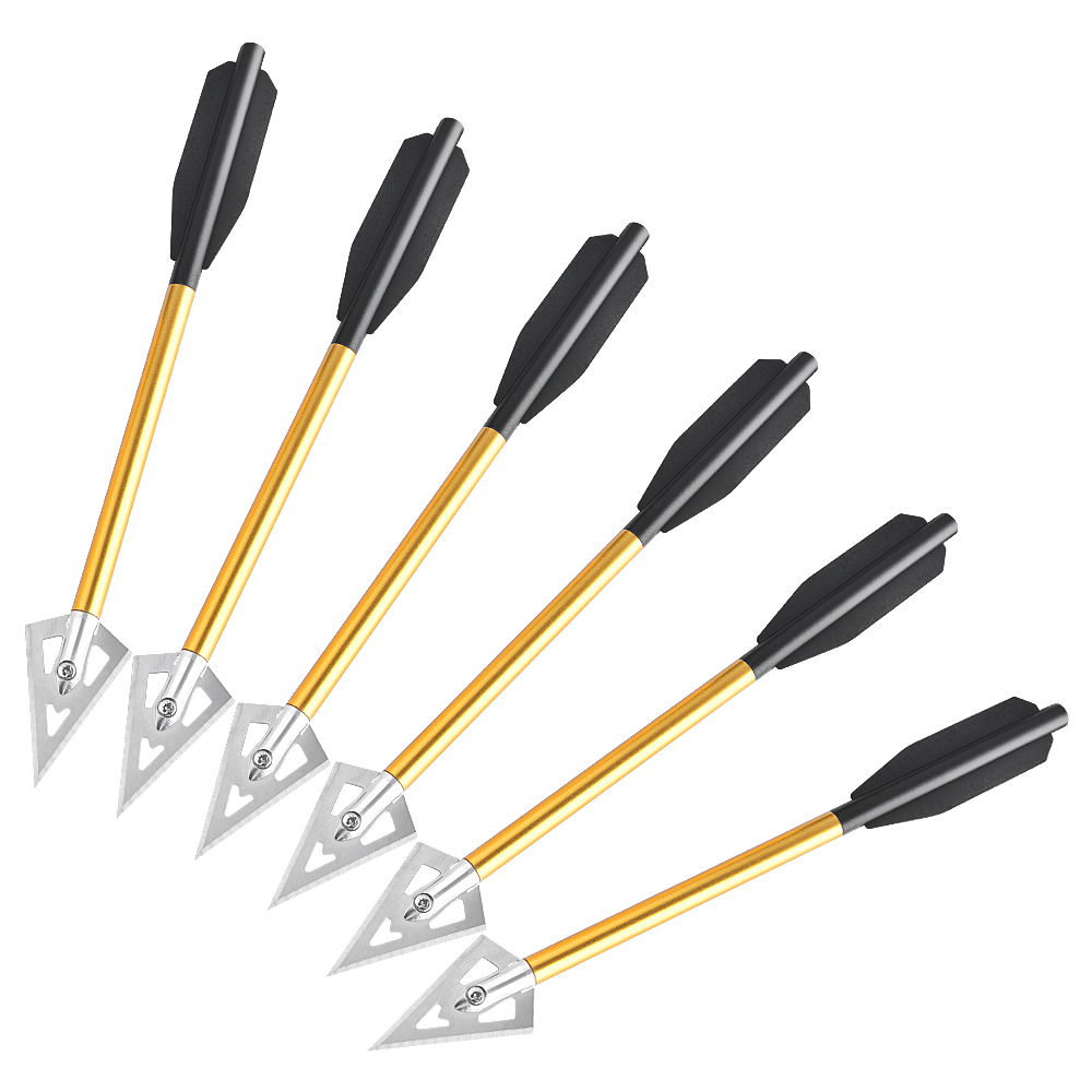 6/12pcs Short Arrow Aluminum C - Crossbow Bolt Broadhead บทวิจารณ์และราคา