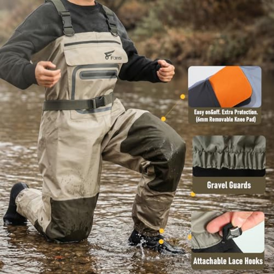 Fishing Chest Waders for Men a - Fishing Waders Breathable บทวิจารณ์และราคา