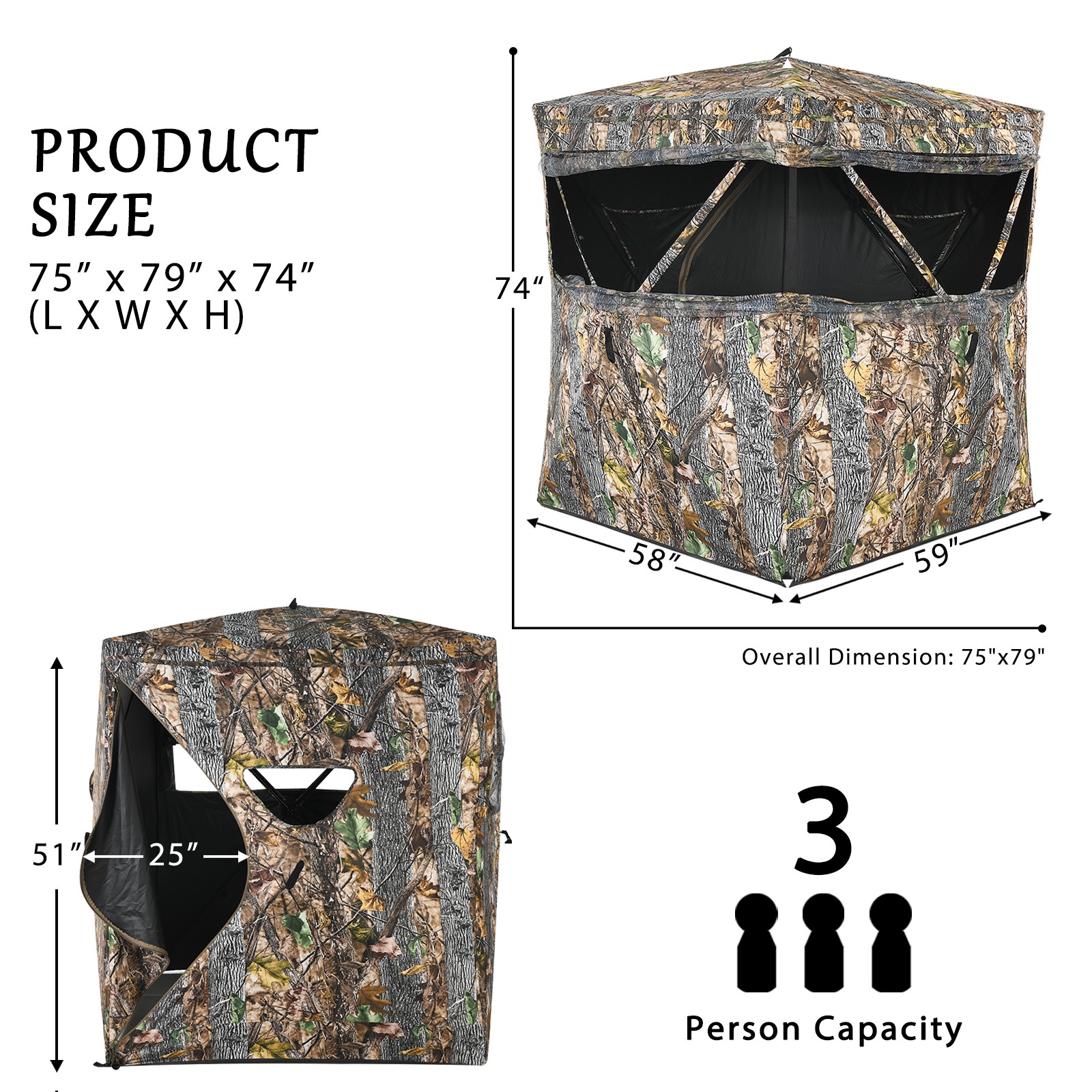 Portable 3 Person Hunting Blin - Hunting & Outdoor Supplies Vanderbijlpark บทวิจารณ์และราคา