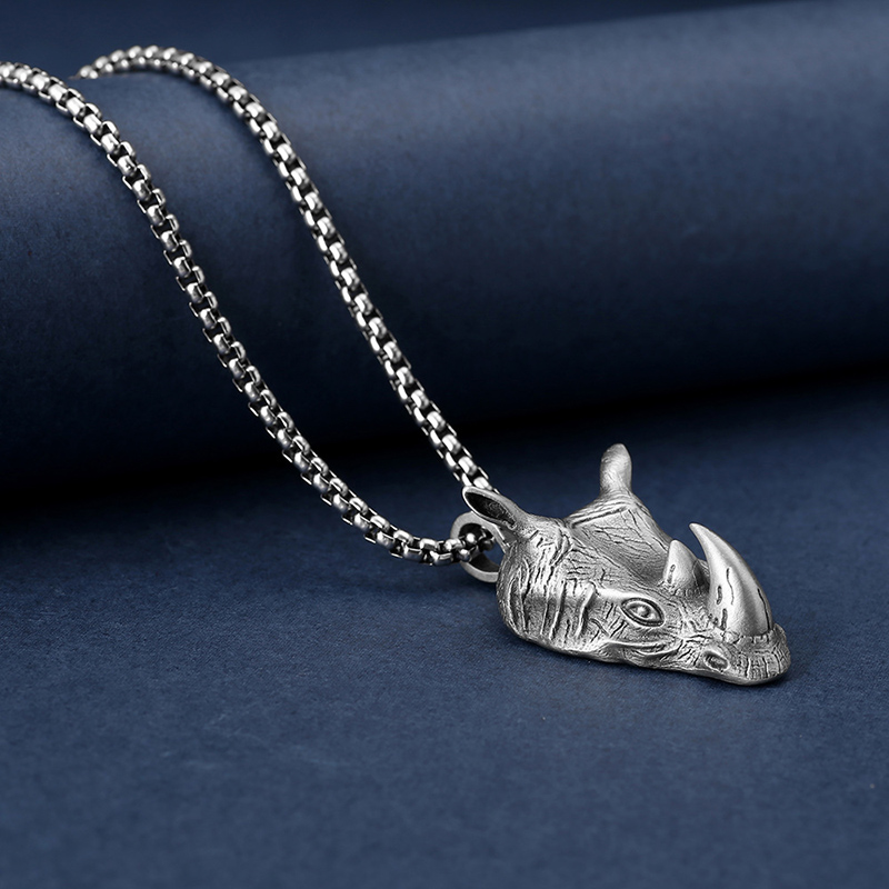 1Pcs Pure Tin Rhino Head Penda - Wildman Hunting & Outdoor Reviews บทวิจารณ์และราคา