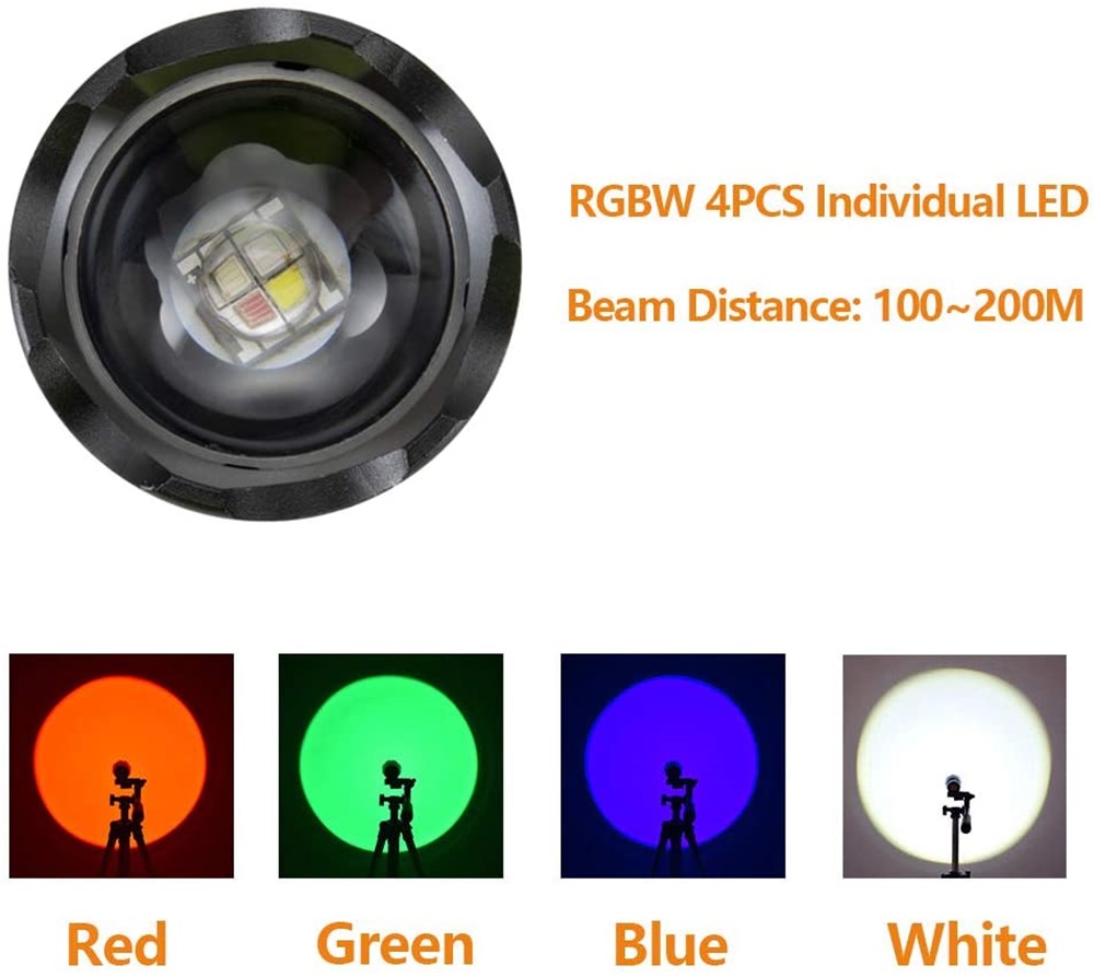 Zoom 4-Colour light LED Flashl - Outdoor Hunting Photography บทวิจารณ์และราคา