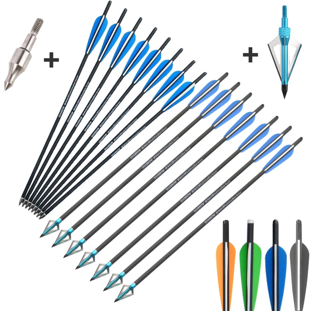 6/12Pcs 16/17/18/20/21/22 Inch - Crossbow Bolt Broadhead บทวิจารณ์และราคา