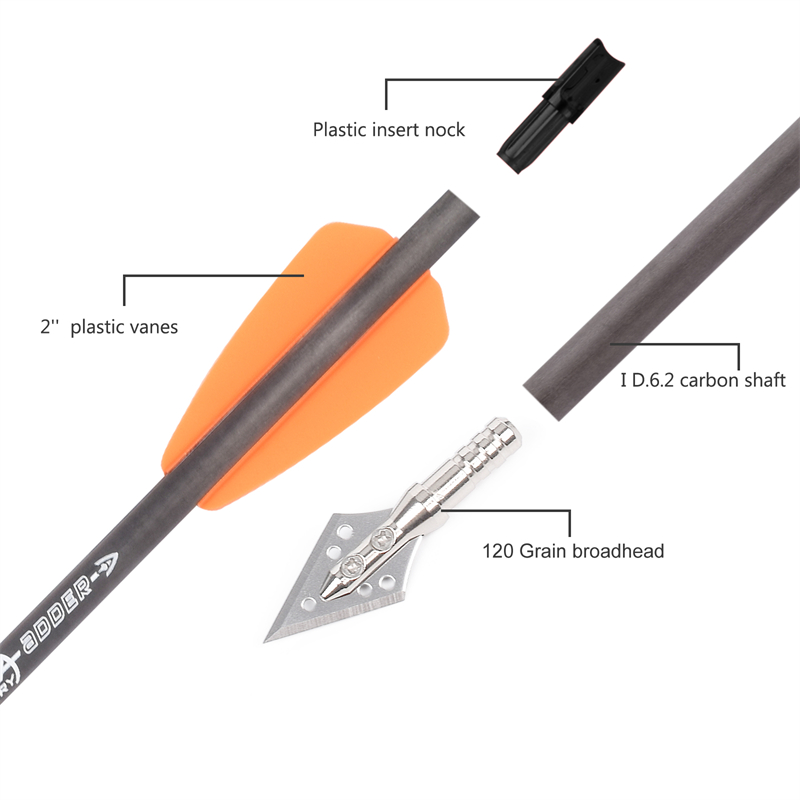 6pcs R9 7.5 Inch Catbon Crossb - Crossbow Bolt Broadhead บทวิจารณ์และราคา