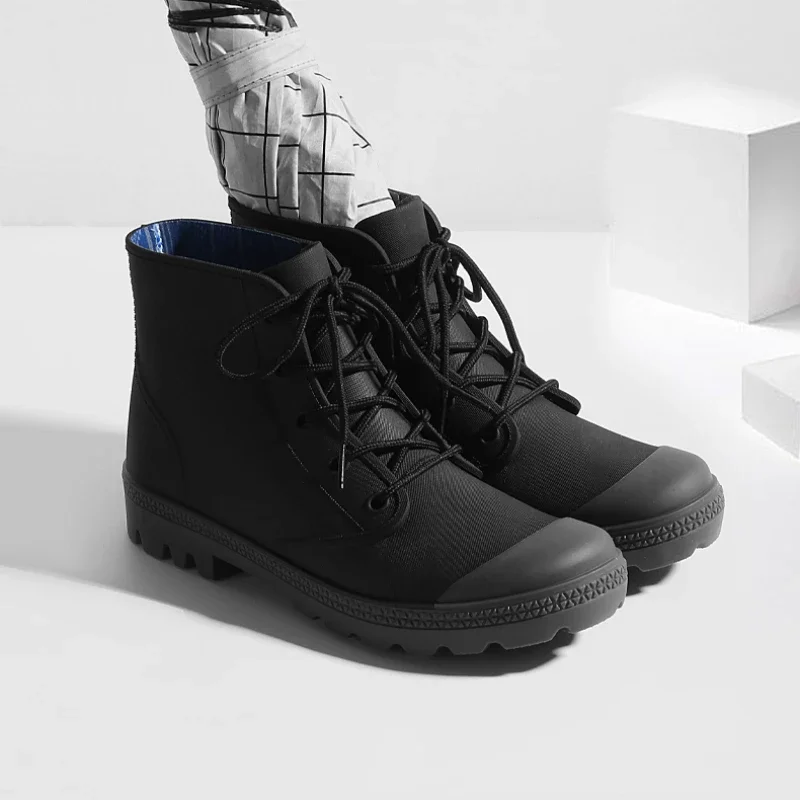 Winter Men Rain Boots Lace-up  - Fishing Waders Breathable บทวิจารณ์และราคา