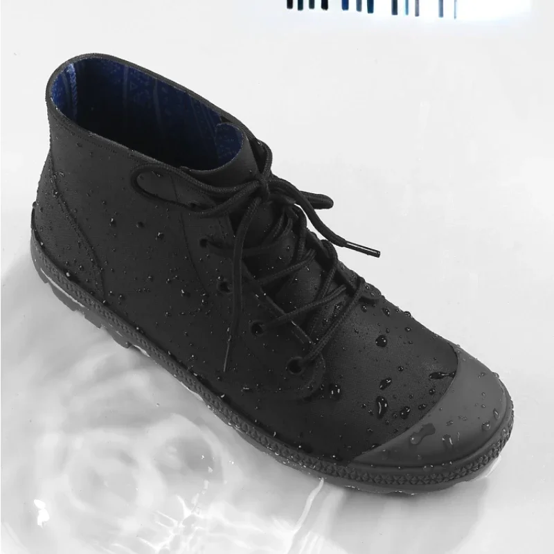Winter Men Rain Boots Lace-up  - Fishing Waders Breathable บทวิจารณ์และราคา