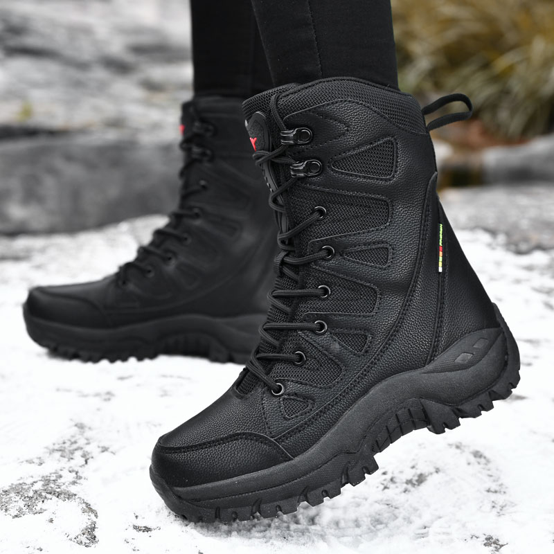 Men Motorcycle Tactical Boots  - Outdoor Hunting Boots For Men บทวิจารณ์และราคา