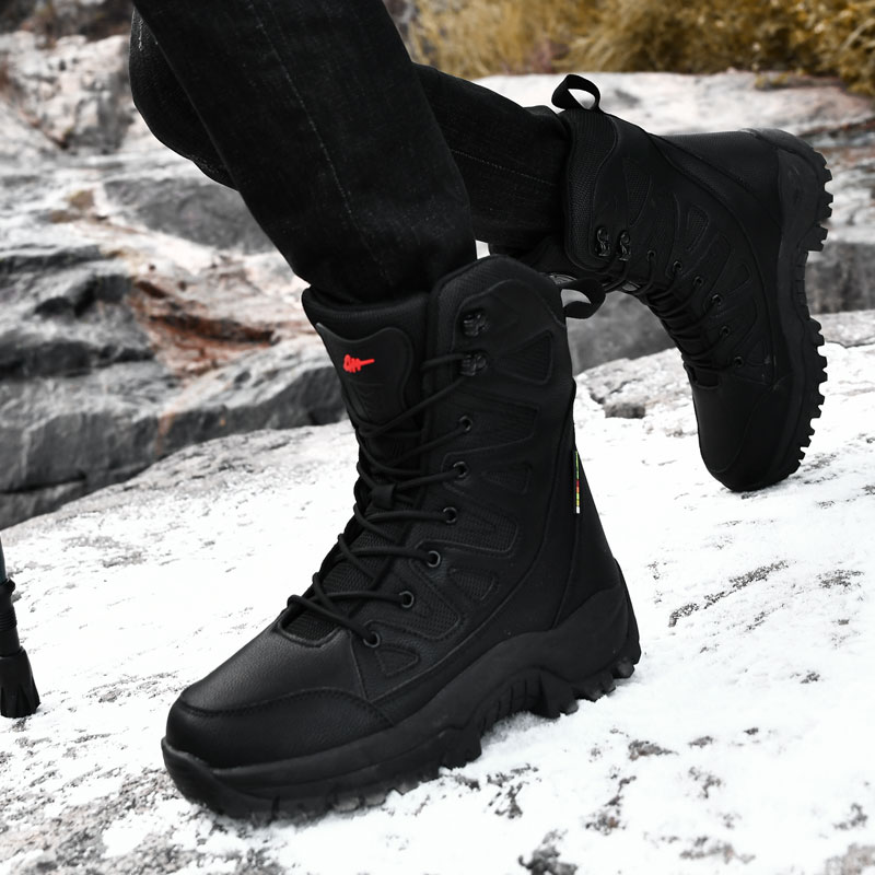 Men Motorcycle Tactical Boots  - Outdoor Hunting Boots For Men บทวิจารณ์และราคา